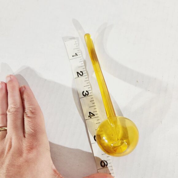 Amber Glass Condiment Jelly Sugar Dish Floral Lotus Bowl Tray Spoon Vtg *Crack - Picture 11 of 12